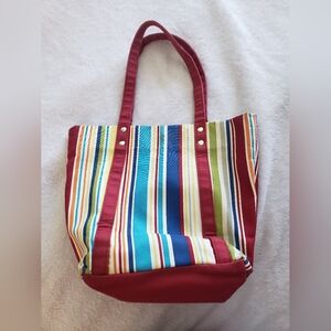 Vintage 1990's Longaberger Purse Small Tote Bag  9" X 10.5"